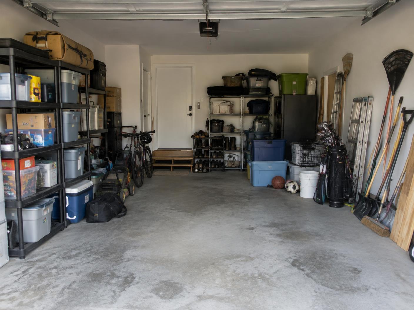 Garage before its storage transformation