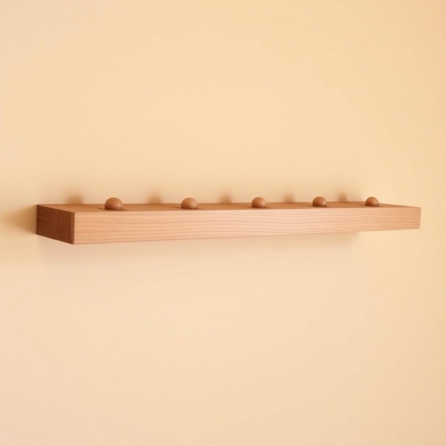 Five-peg long oak rail
